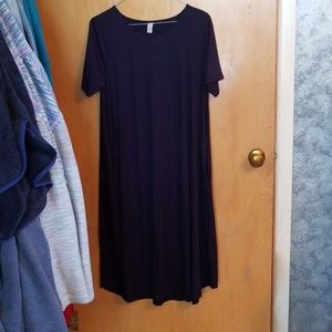 Navy blue tshirt dress with pockets. Size medium.